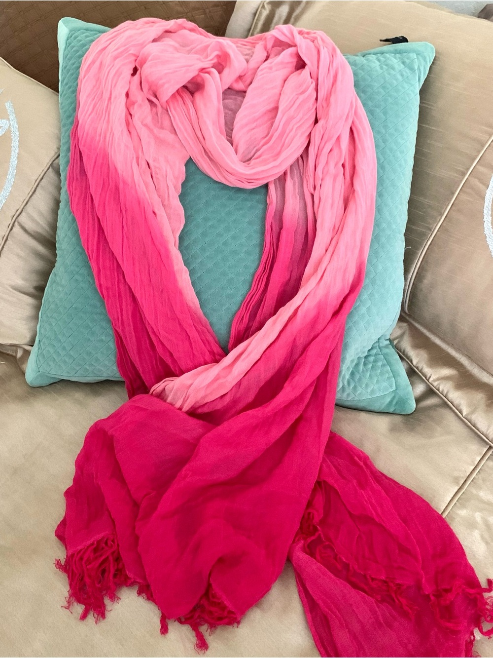 GAP Ombre Pink to Fuchsia Lightweight Scarf